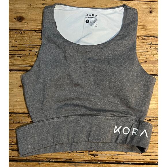 Kora Womens Size S Grey Seemless Activewear Sports Bra Back Cut Out NWOT - Picture 1 of 5